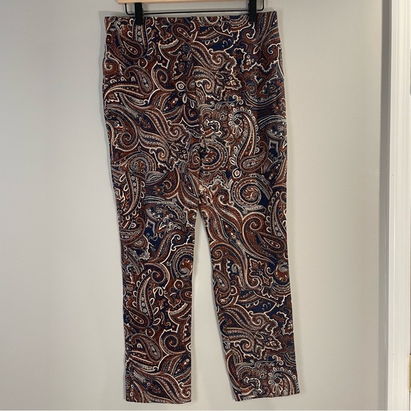 Boho Paisley Pull On Pants Stretchy Rayon Leggings Fall Print - Picture 4 of 4